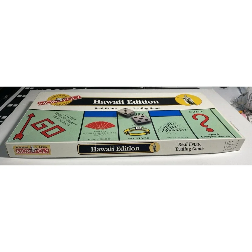 Monopoly Hawaii Edition Complete Hasbro 1996 USAOPOLY Official FLAW
